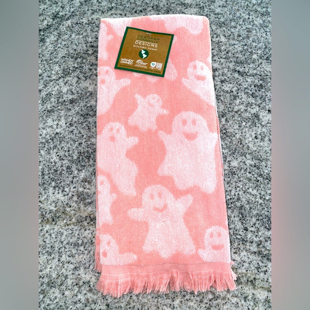 Pink ghost hand towels